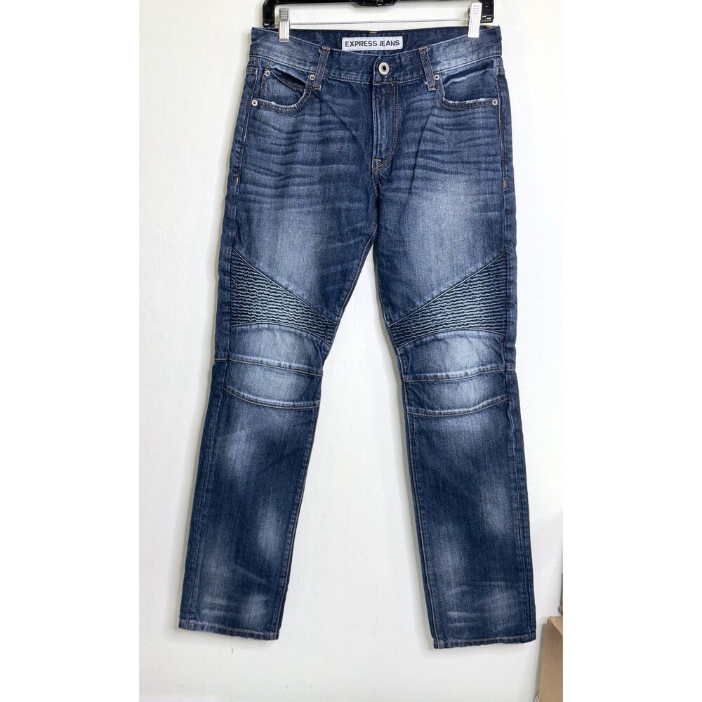 Express Rocco Slim Fit Stretch Denim Fashion Blue Jeans  size 29x32  #14